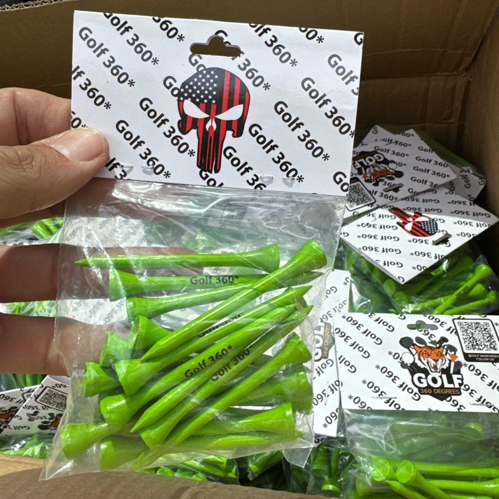 Golf 360° Green Golf Tees 3 mini bags